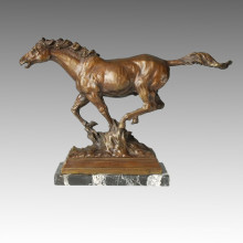 Statue des animaux Cheval Running Bronze Sculpture Tpal-087